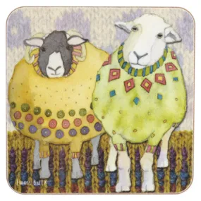 コースター Two Sheep in Sweaters