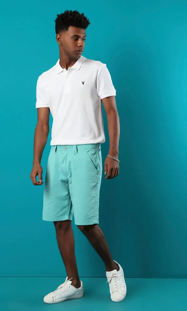 39416 Medium Aquamarine Summer Color Basic Shorts