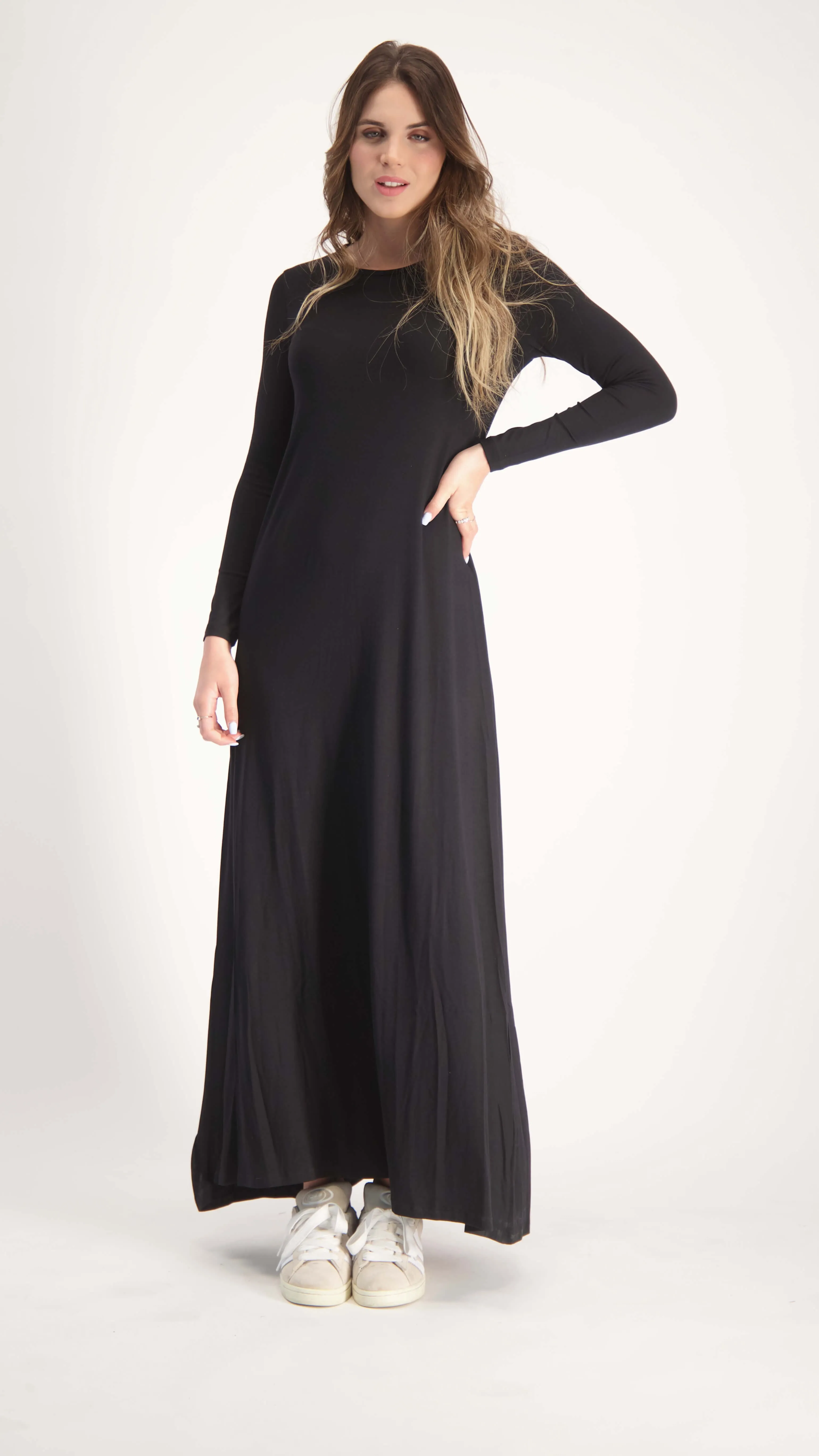 A-line Maxi Dress / Black