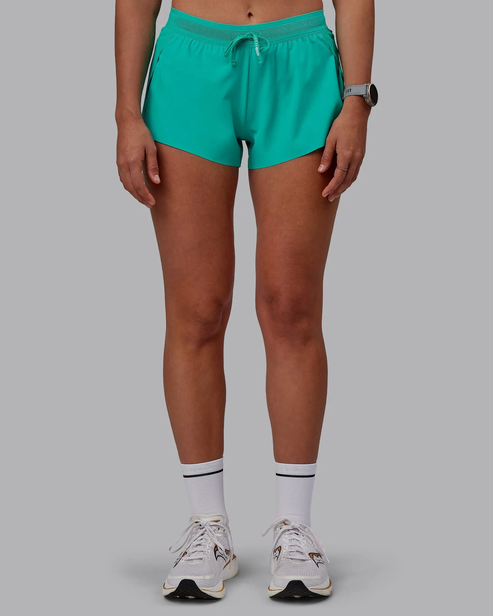 Accelerate Run Shorts - Vibrant Atlantis Blue for Ultimate Performance