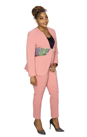 African Office Wear Suit Pink