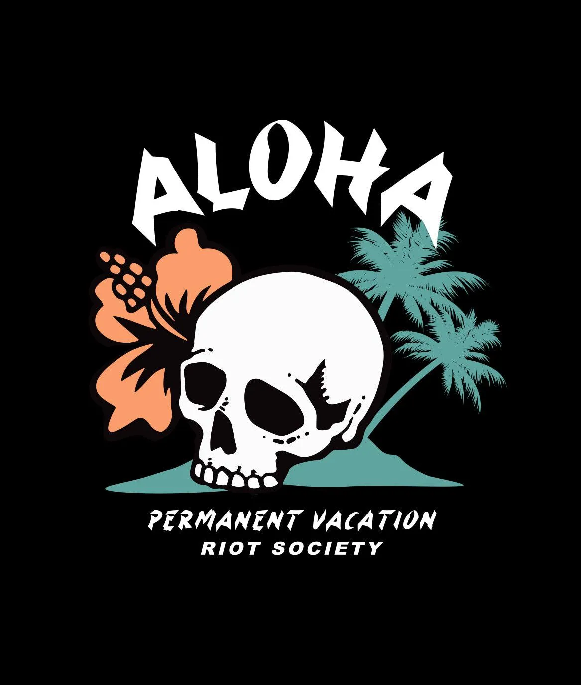 Aloha Hula Girl Permanent Vacation Womens Tee