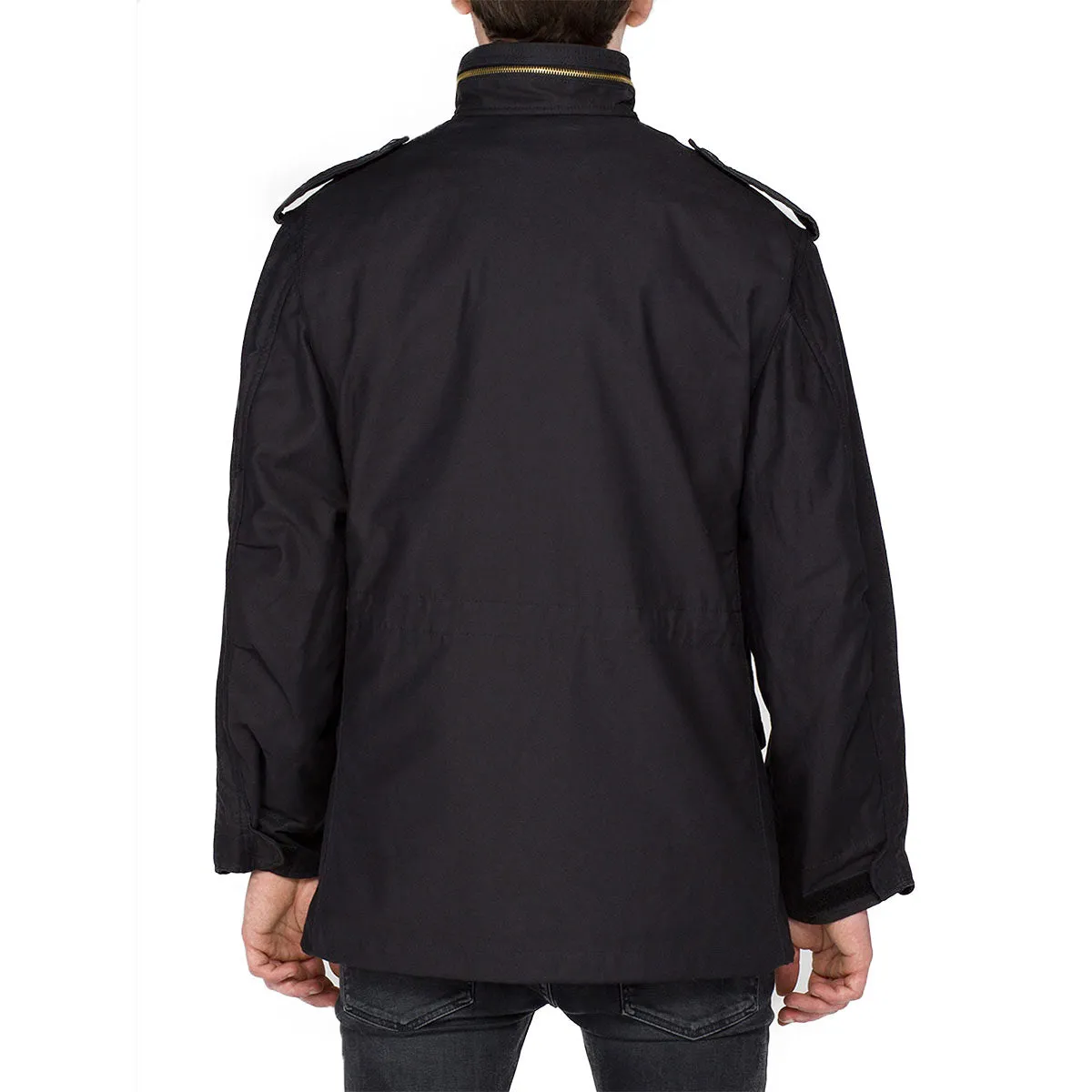 Mens Alpha Industries M-65 Field Jacket - Classic Black Military Style Outerwear