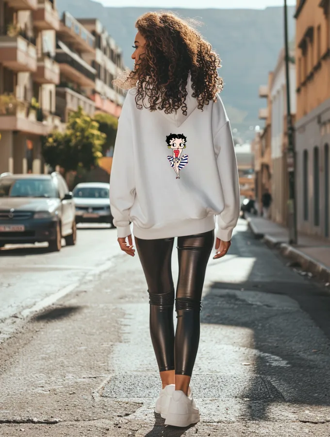 BETTY BOOP SUMMER HOODIE - WHITE