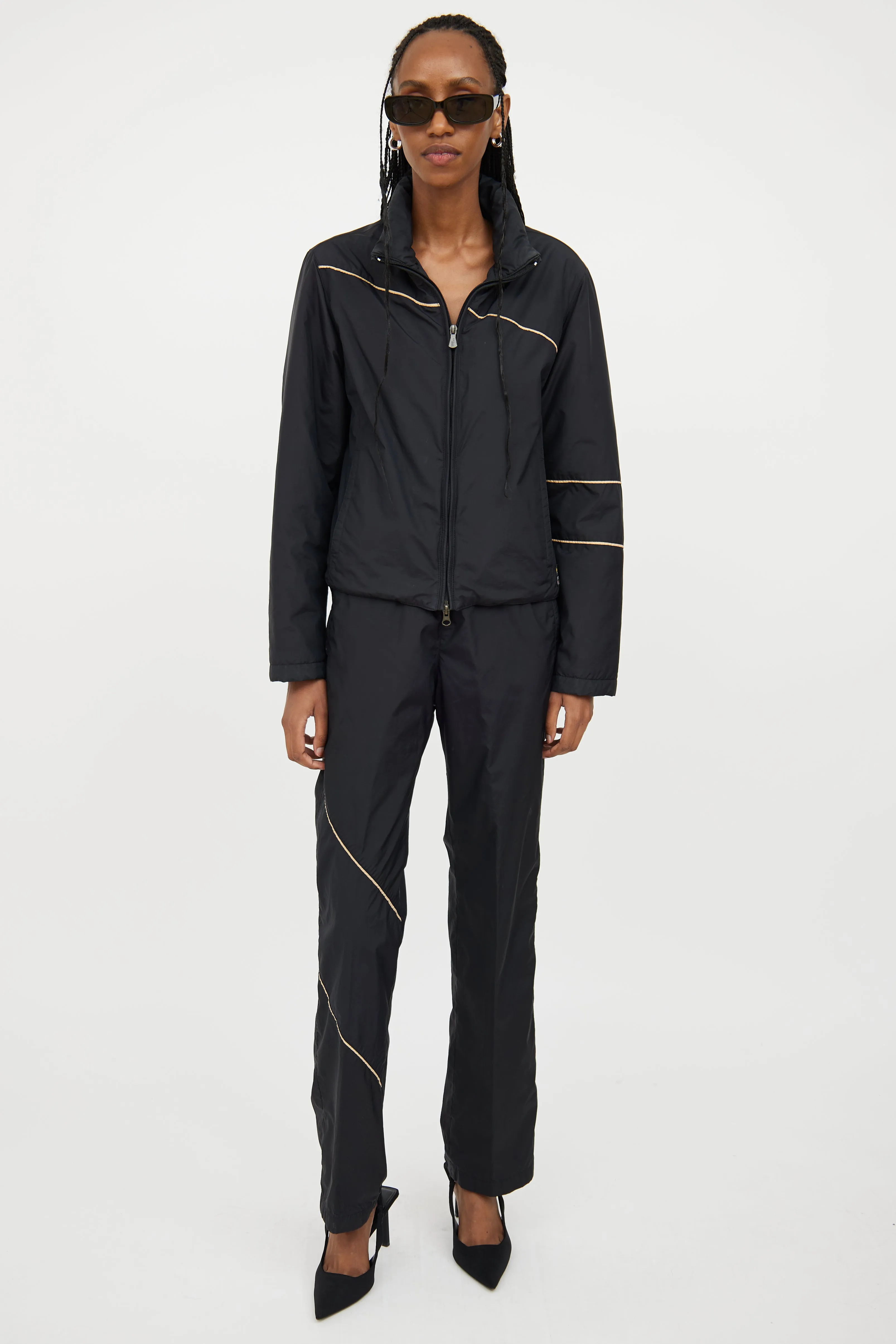 Black Jacket & Pant Set