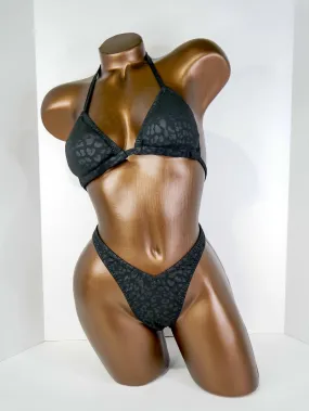 Black Leopard Posing Suit