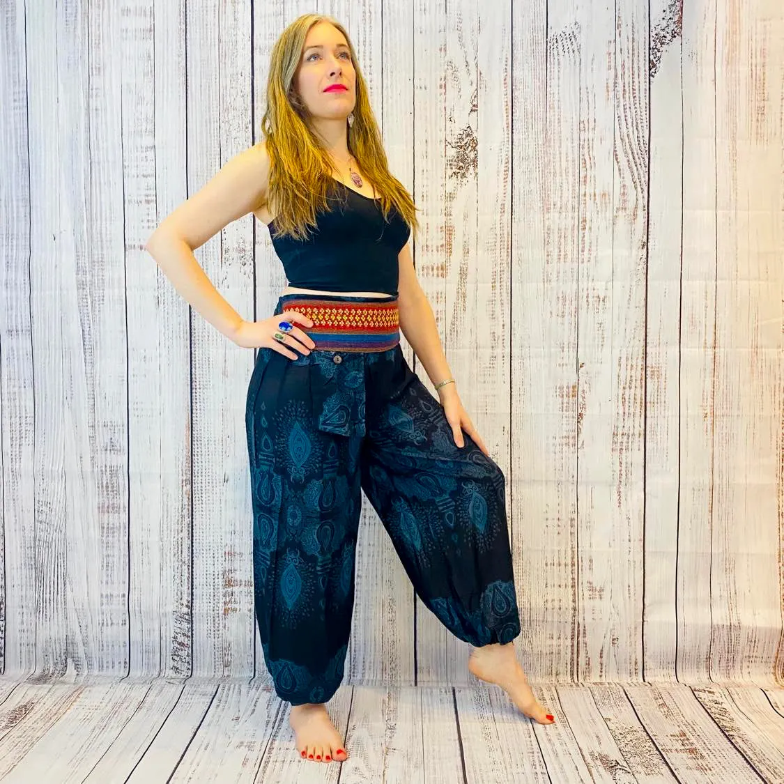 Boho Style Paisley Print Pants