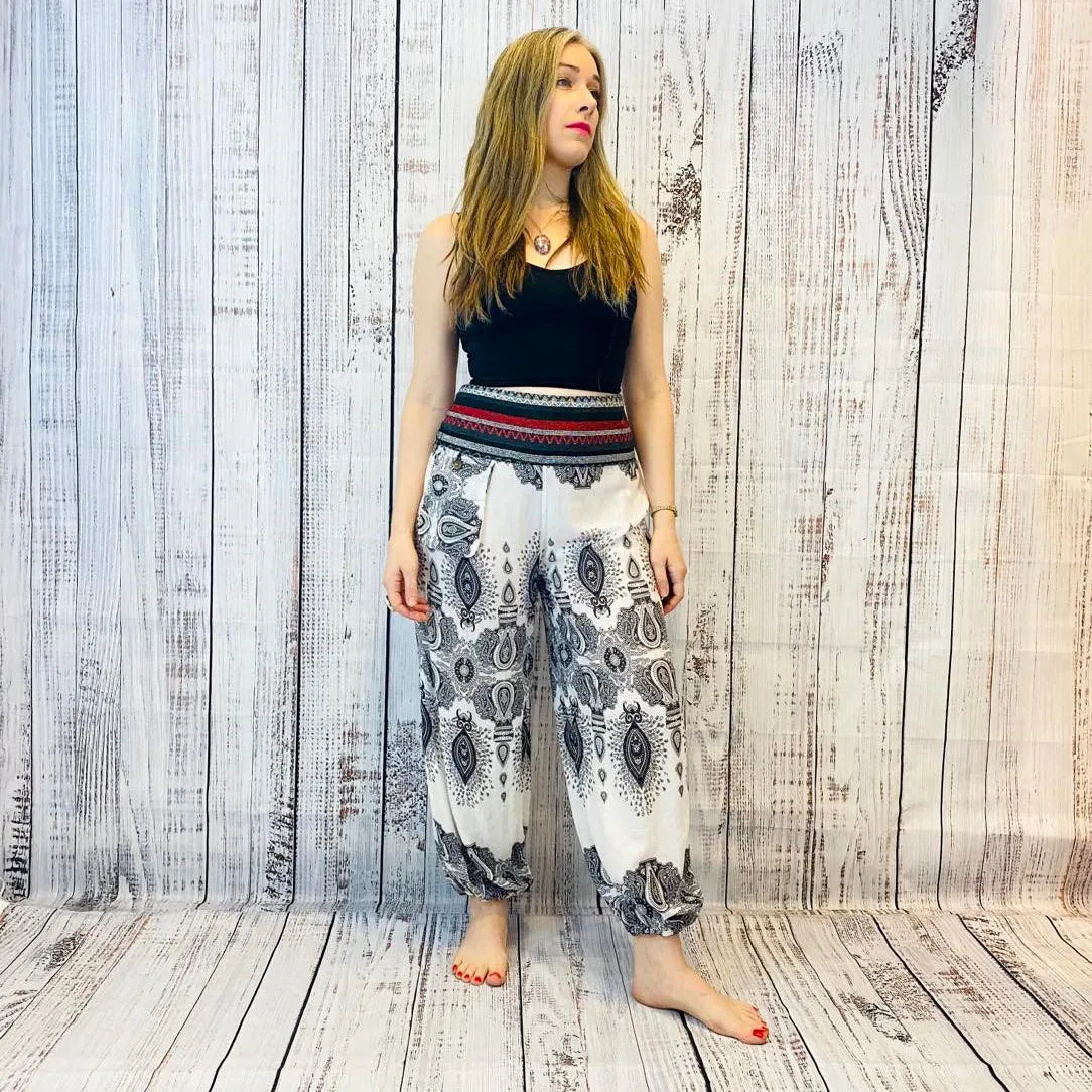 Boho Style Paisley Print Pants