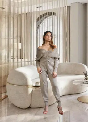 Camel Kim Knitted Top and Pants