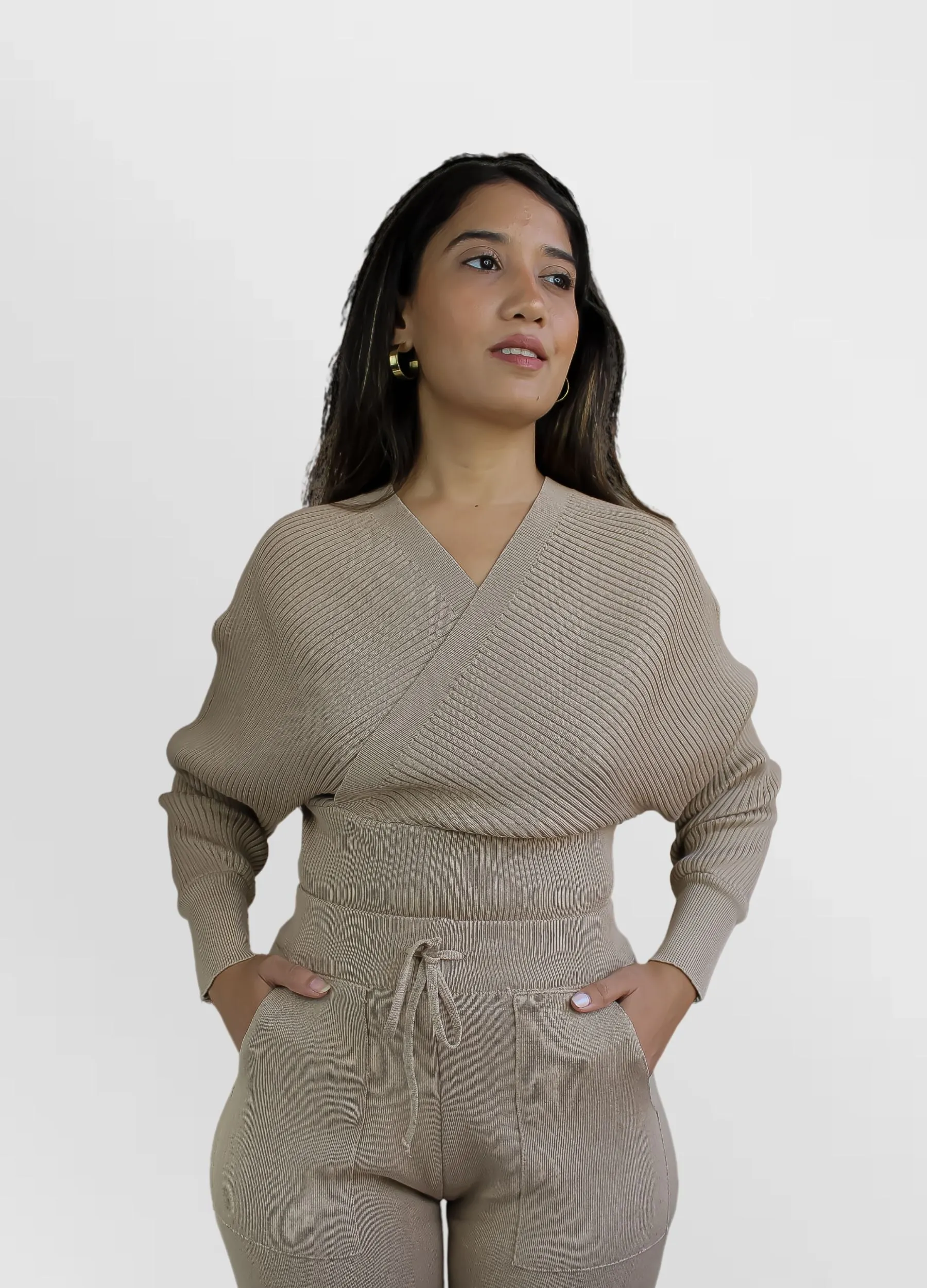Camel Kim Knitted Top and Pants