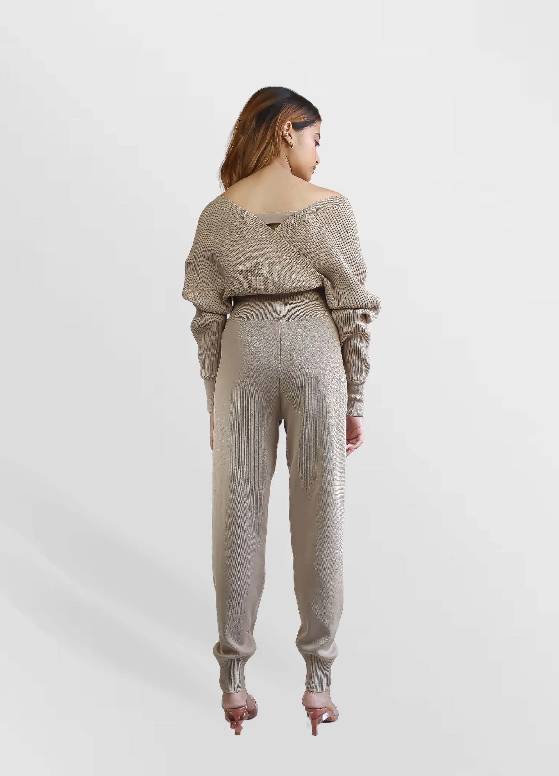 Camel Kim Knitted Top and Pants