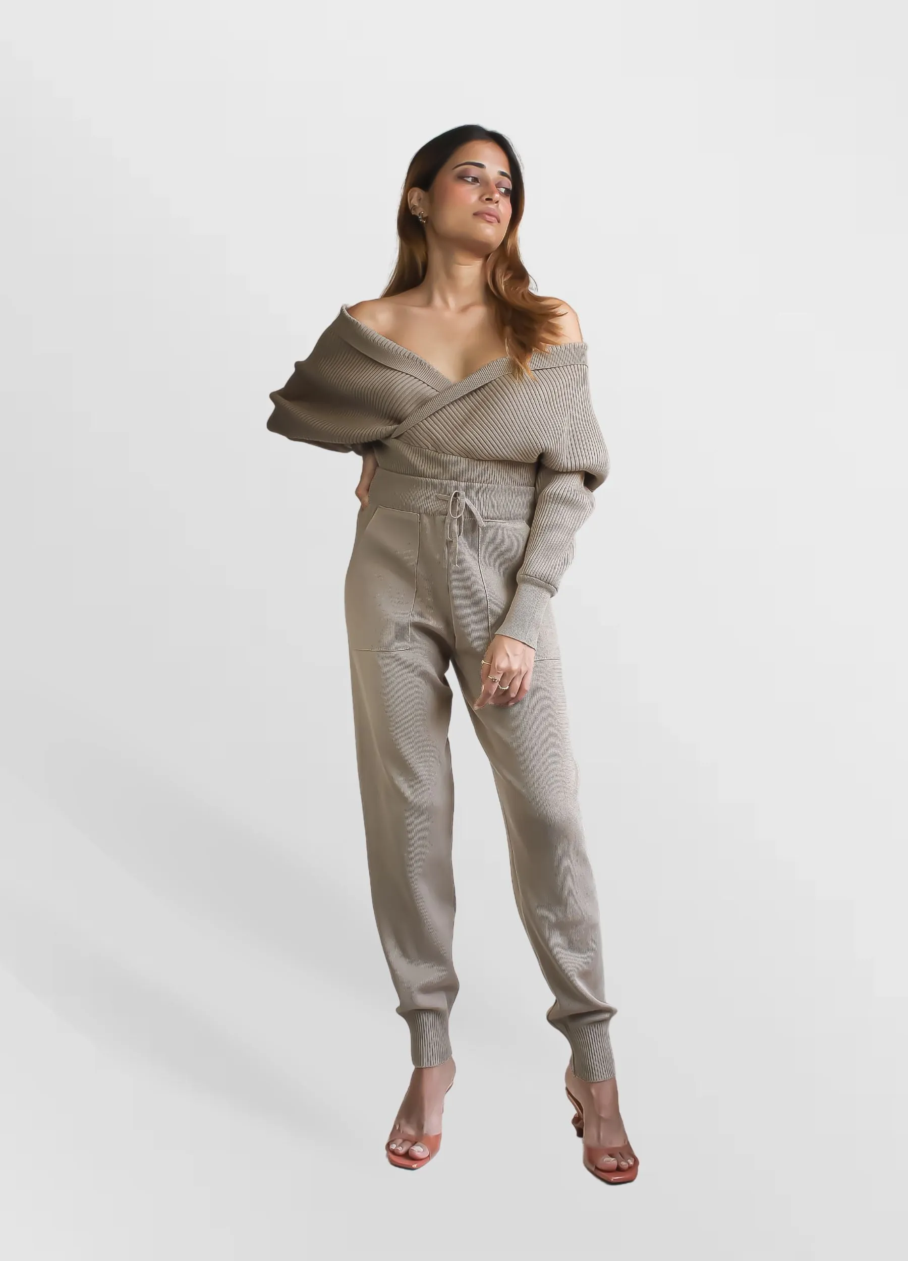 Camel Kim Knitted Top and Pants