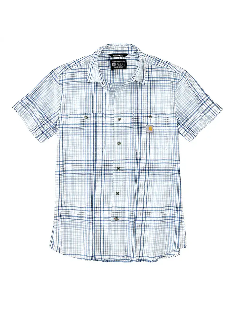 Carhartt Men's Rugged Flex Lightweight Button-Down Short Sleeve Plaid Shirt