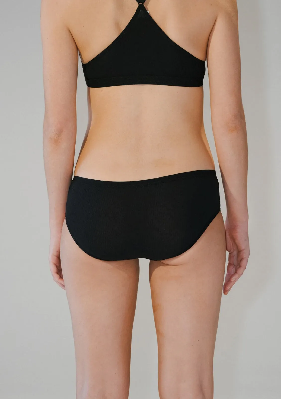 Classic Bell Pants - Cotton Rib (Black)