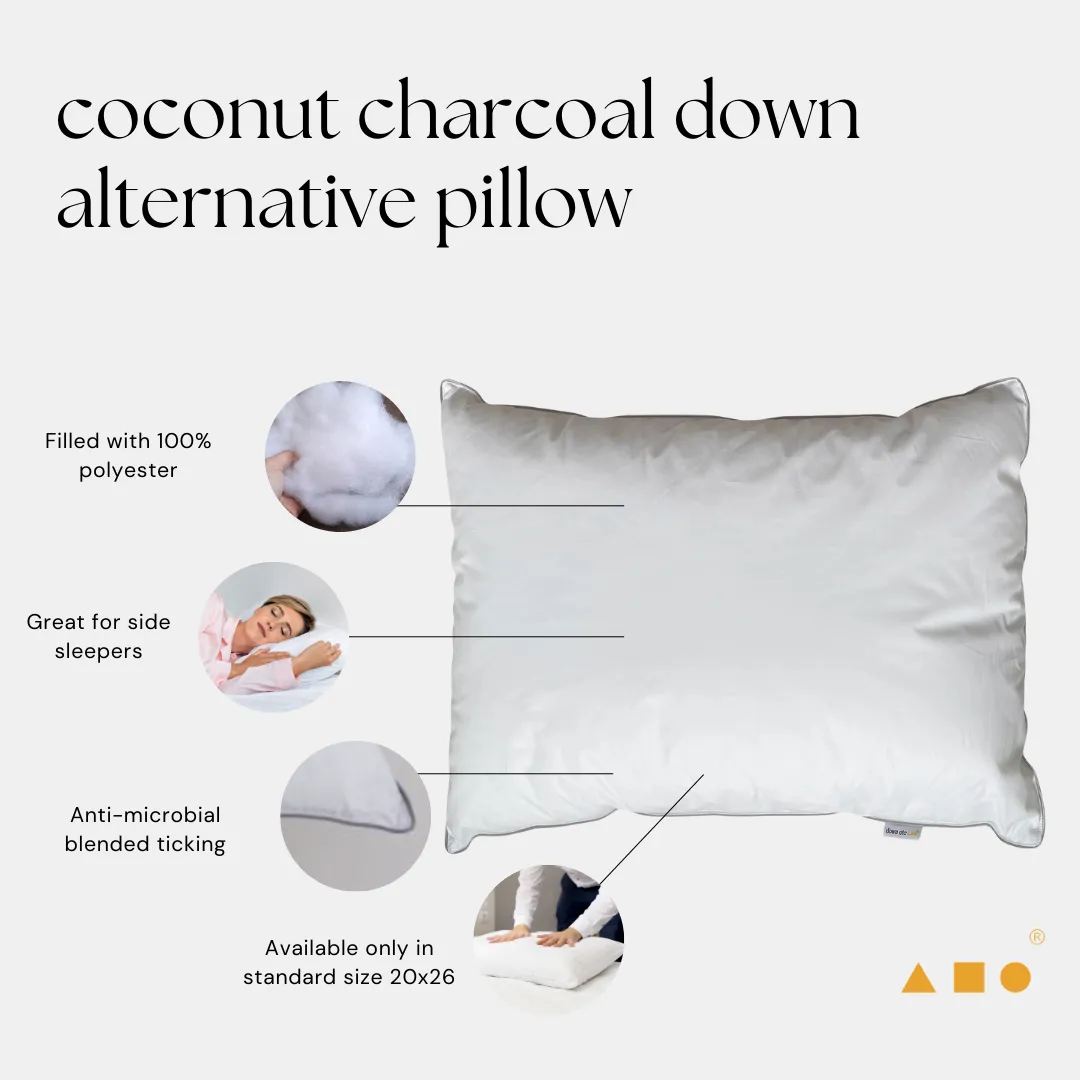 coconut charcoal pillow