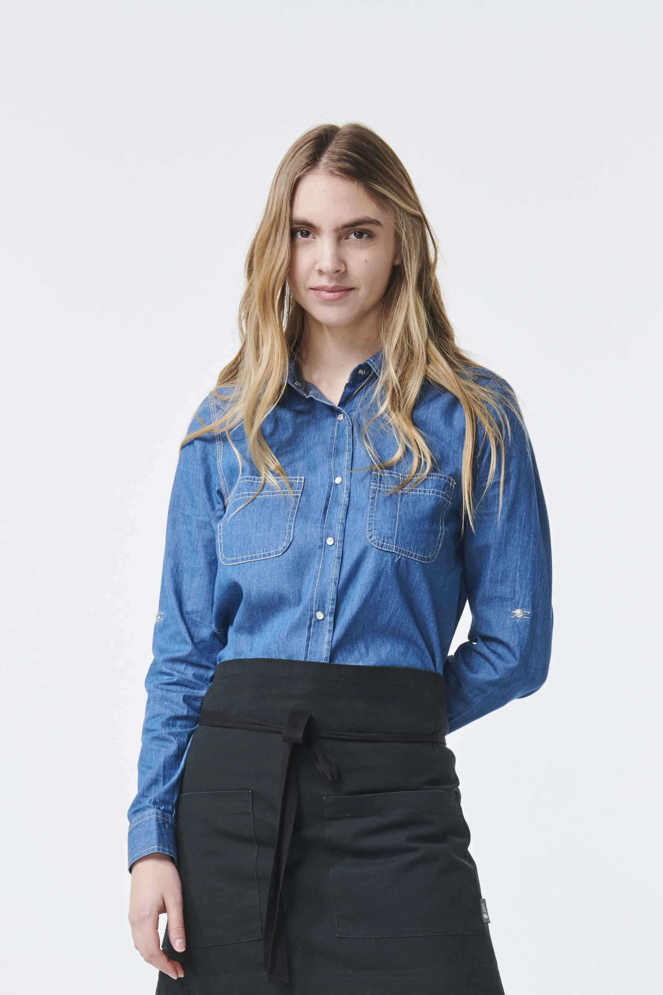DEXTER Women's Denim Shirt - Long or Short Sleeve.