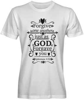 Forgive One Another Bible Verse T-shirts.
