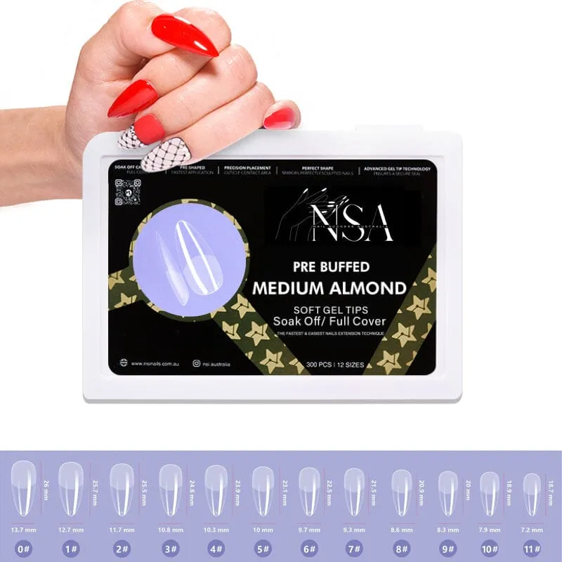Gel Nail Extensions - Pre Buffed Tips