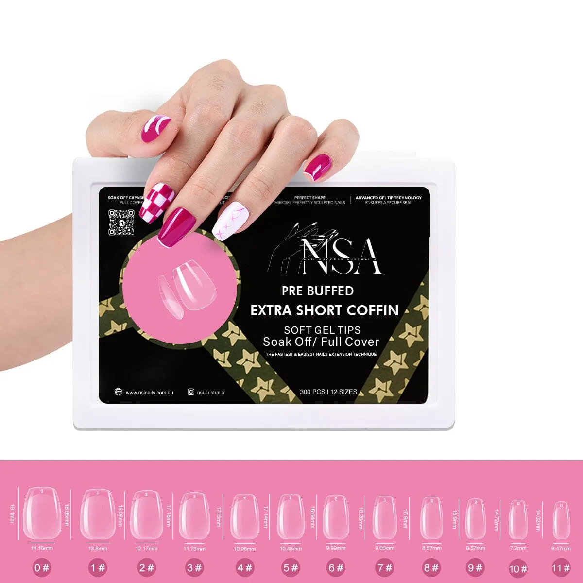 Gel Nail Extensions - Pre Buffed Tips