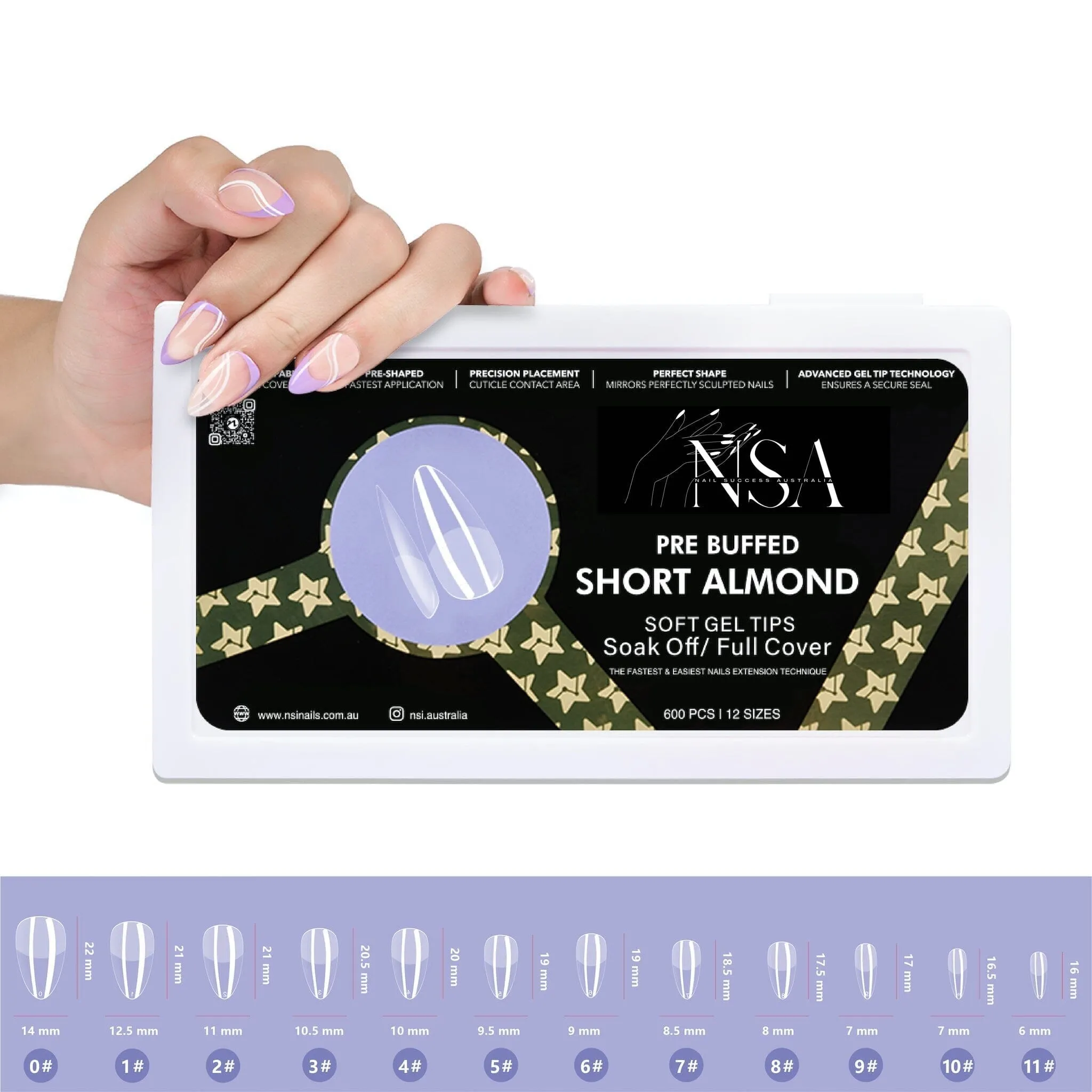 Gel Nail Extensions - Pre Buffed Tips