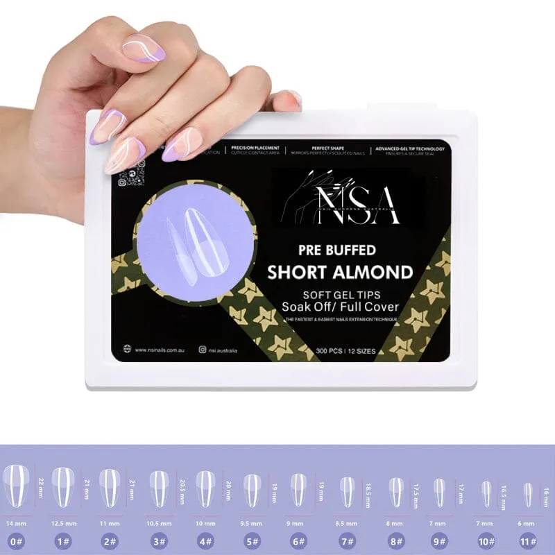 Gel Nail Extensions - Pre Buffed Tips