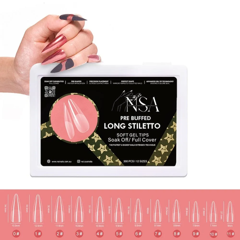 Gel Nail Extensions - Pre Buffed Tips