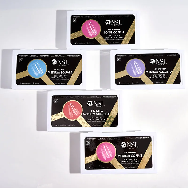 Gel Nail Extensions - Pre Buffed Tips