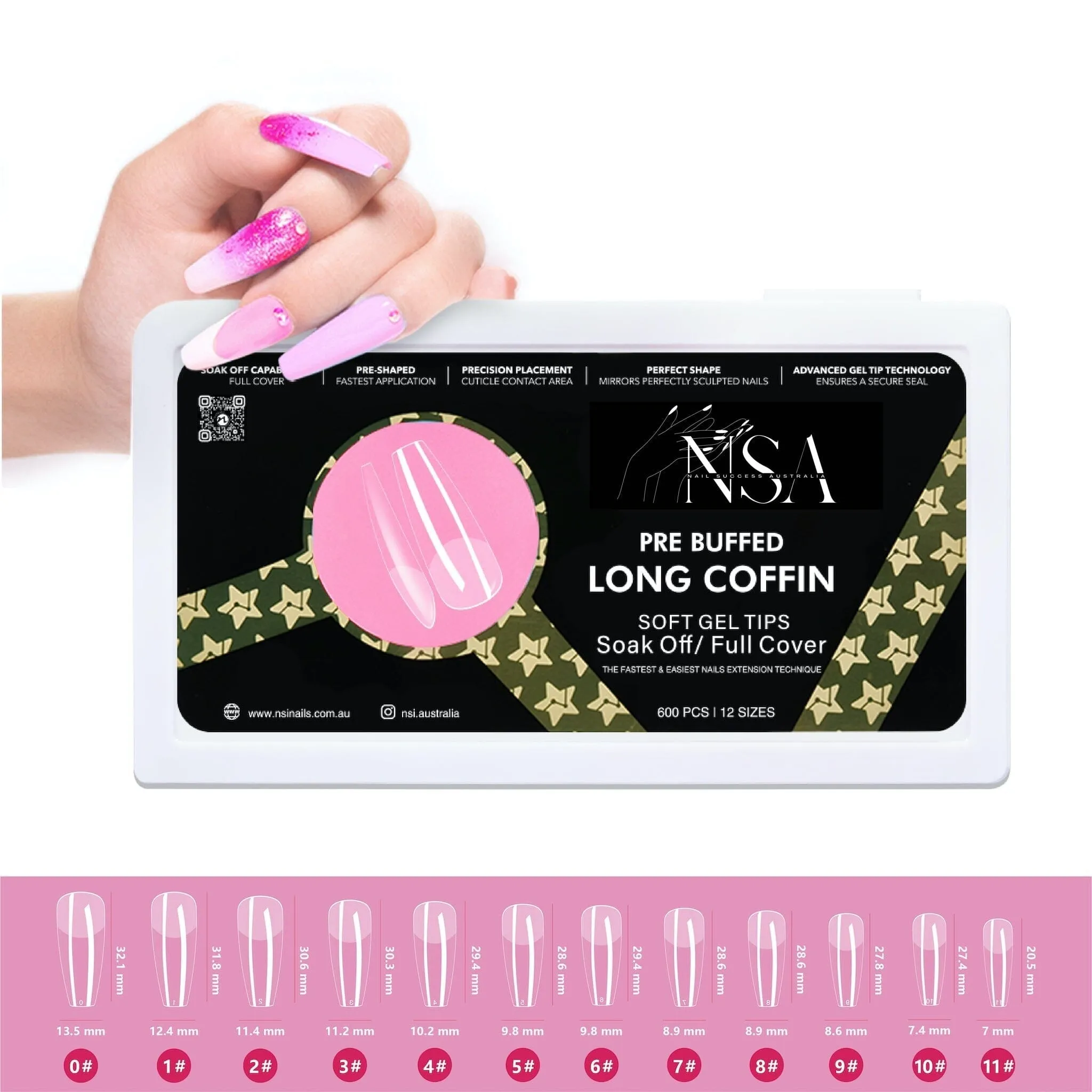 Gel Nail Extensions - Pre Buffed Tips