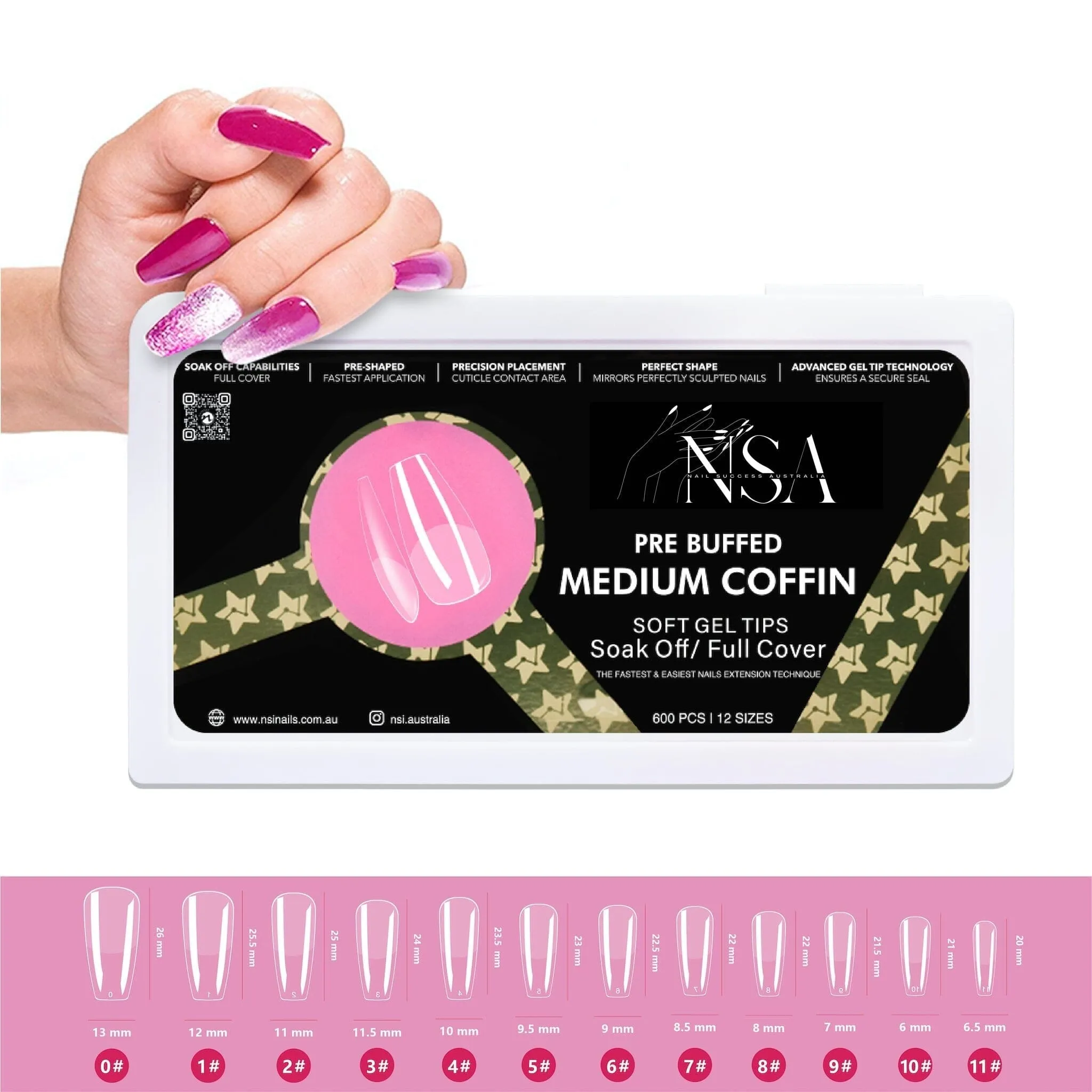 Gel Nail Extensions - Pre Buffed Tips