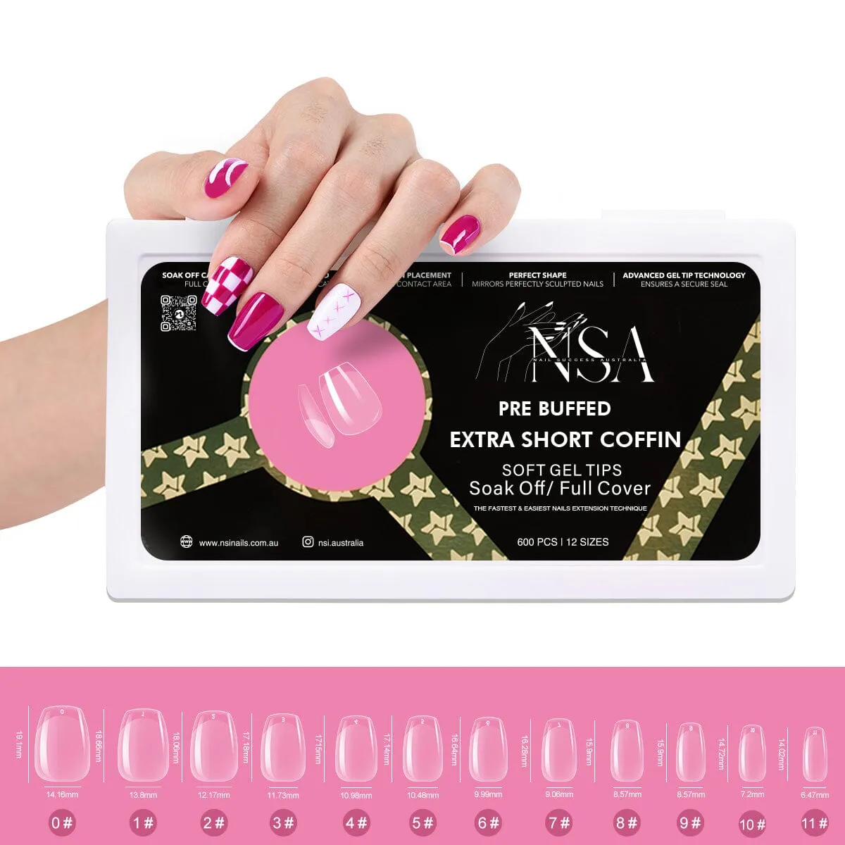 Gel Nail Extensions - Pre Buffed Tips