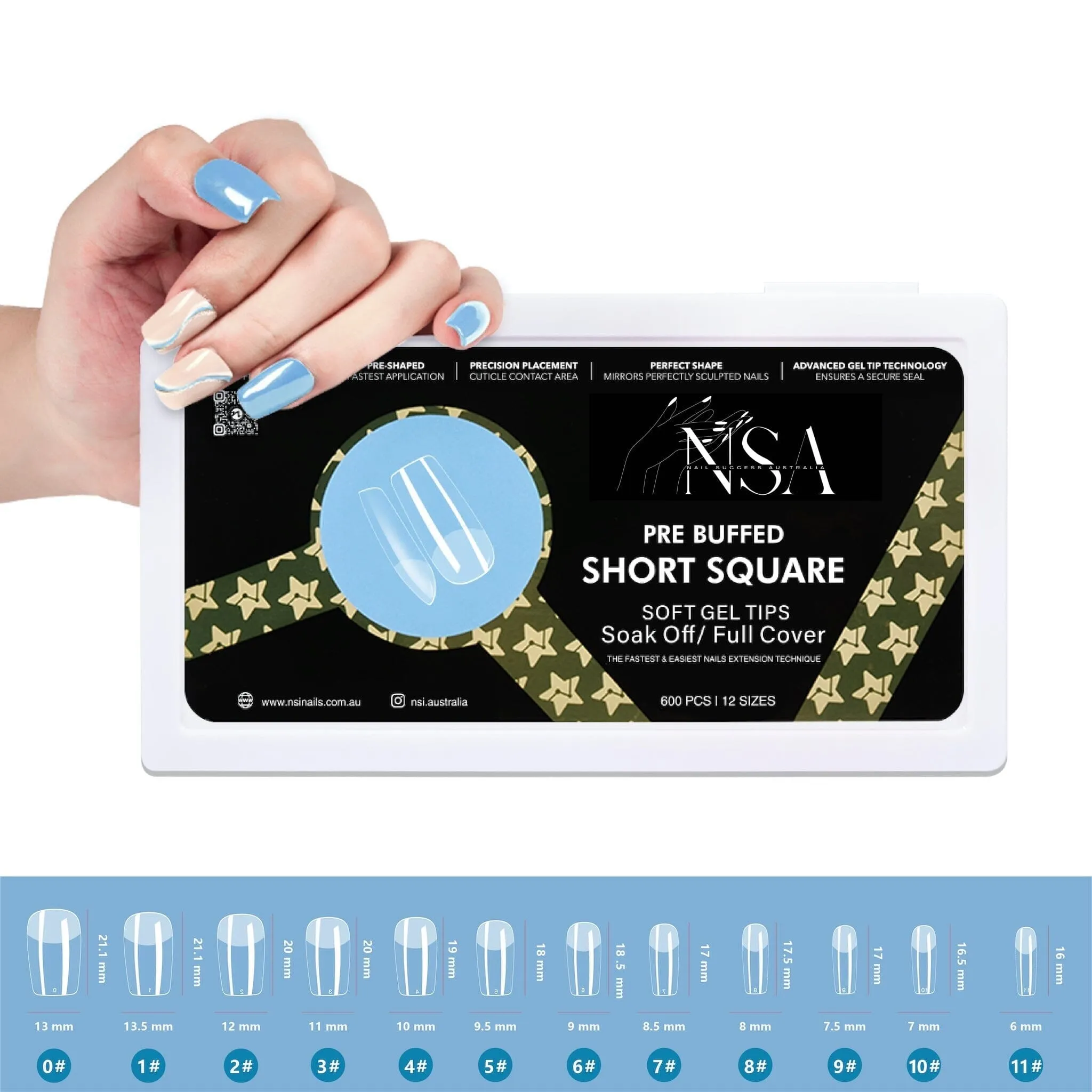 Gel Nail Extensions - Pre Buffed Tips