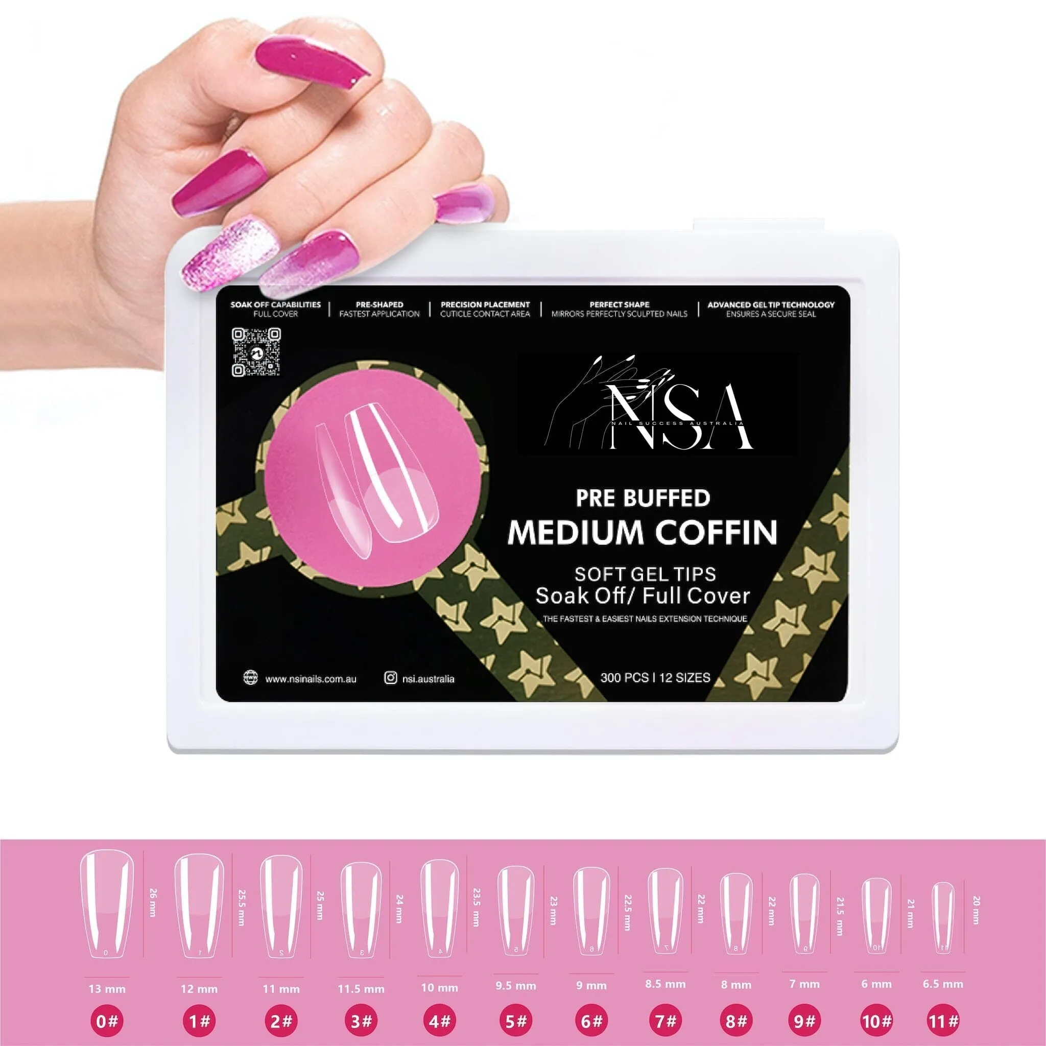 Gel Nail Extensions - Pre Buffed Tips