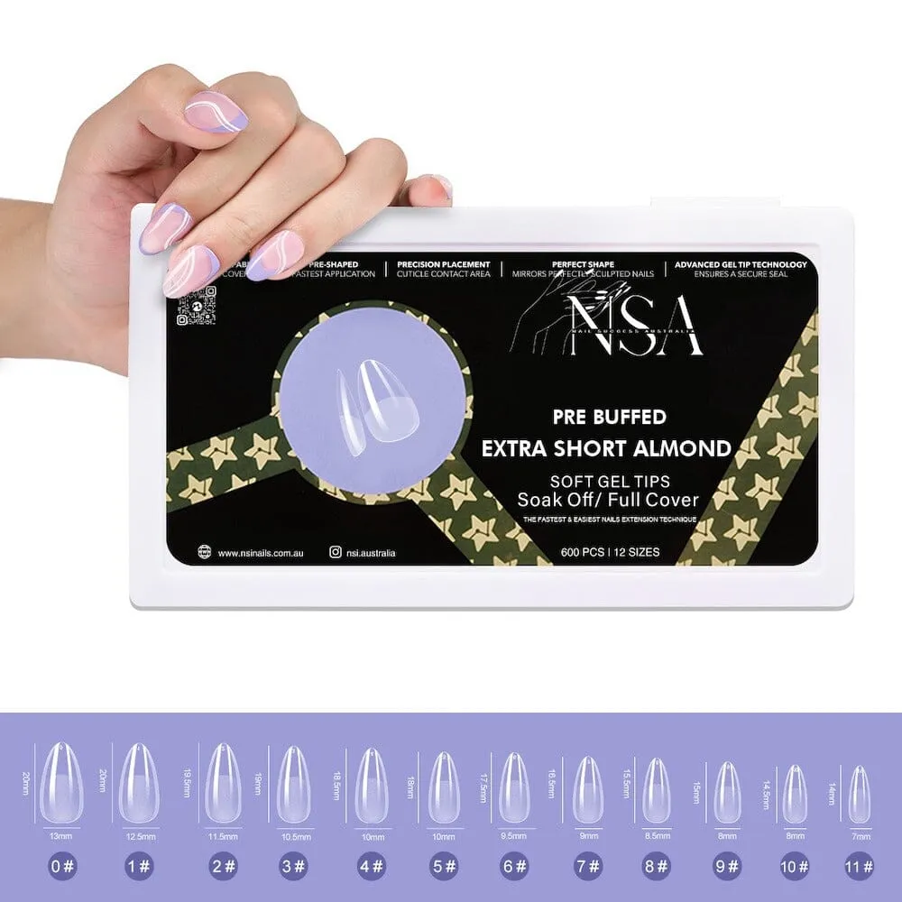 Gel Nail Extensions - Pre Buffed Tips