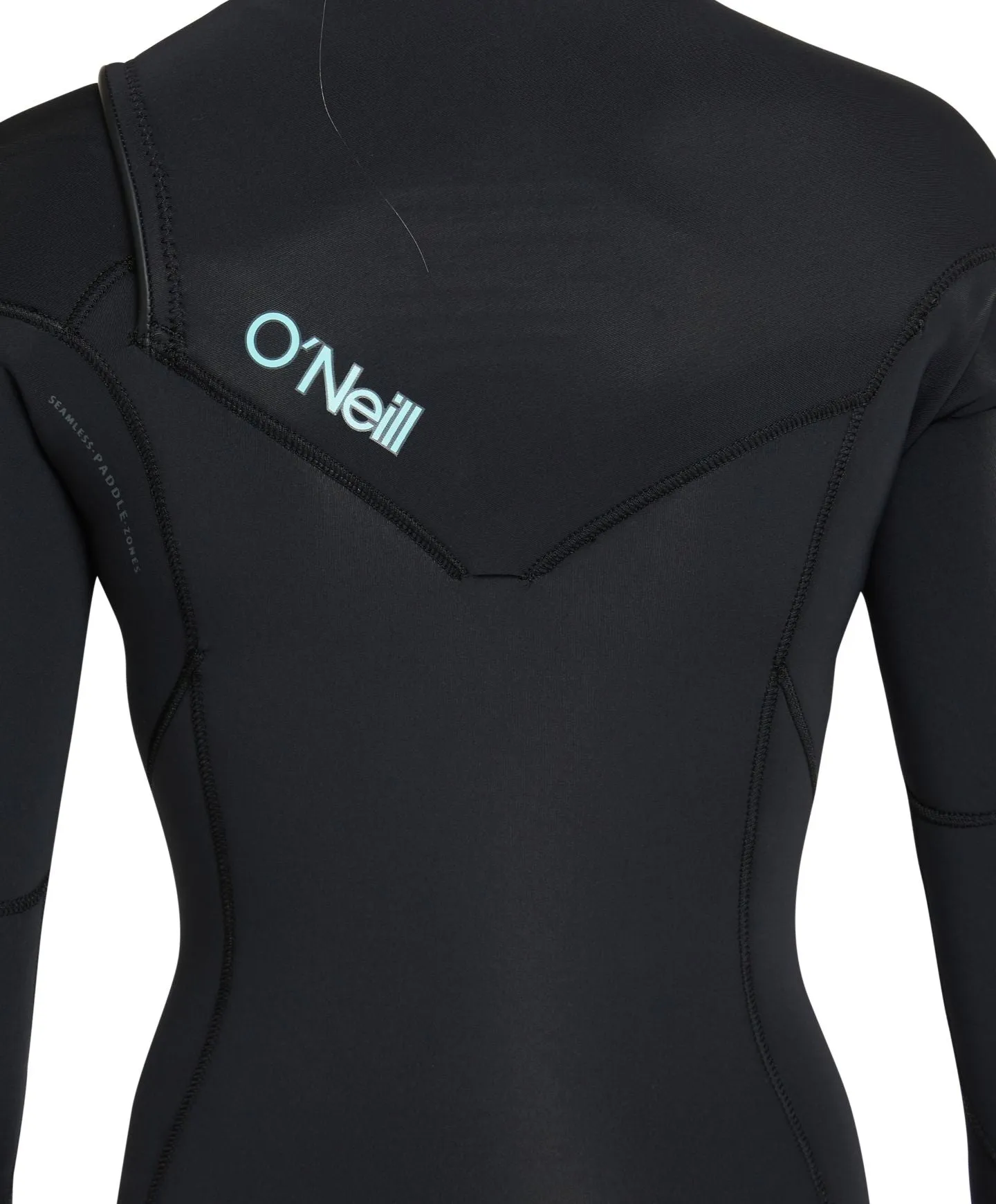 Girl's Bahia 3/2mm Steamer Chest Zip Wetsuit - Black Aqua
