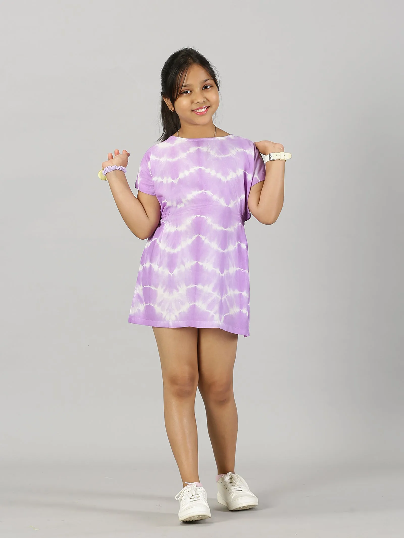 Girls Drop Shoulder A line Dress