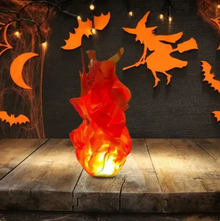 Halloween Floating Fireball Prop - LED Glowing Fireball Ornament