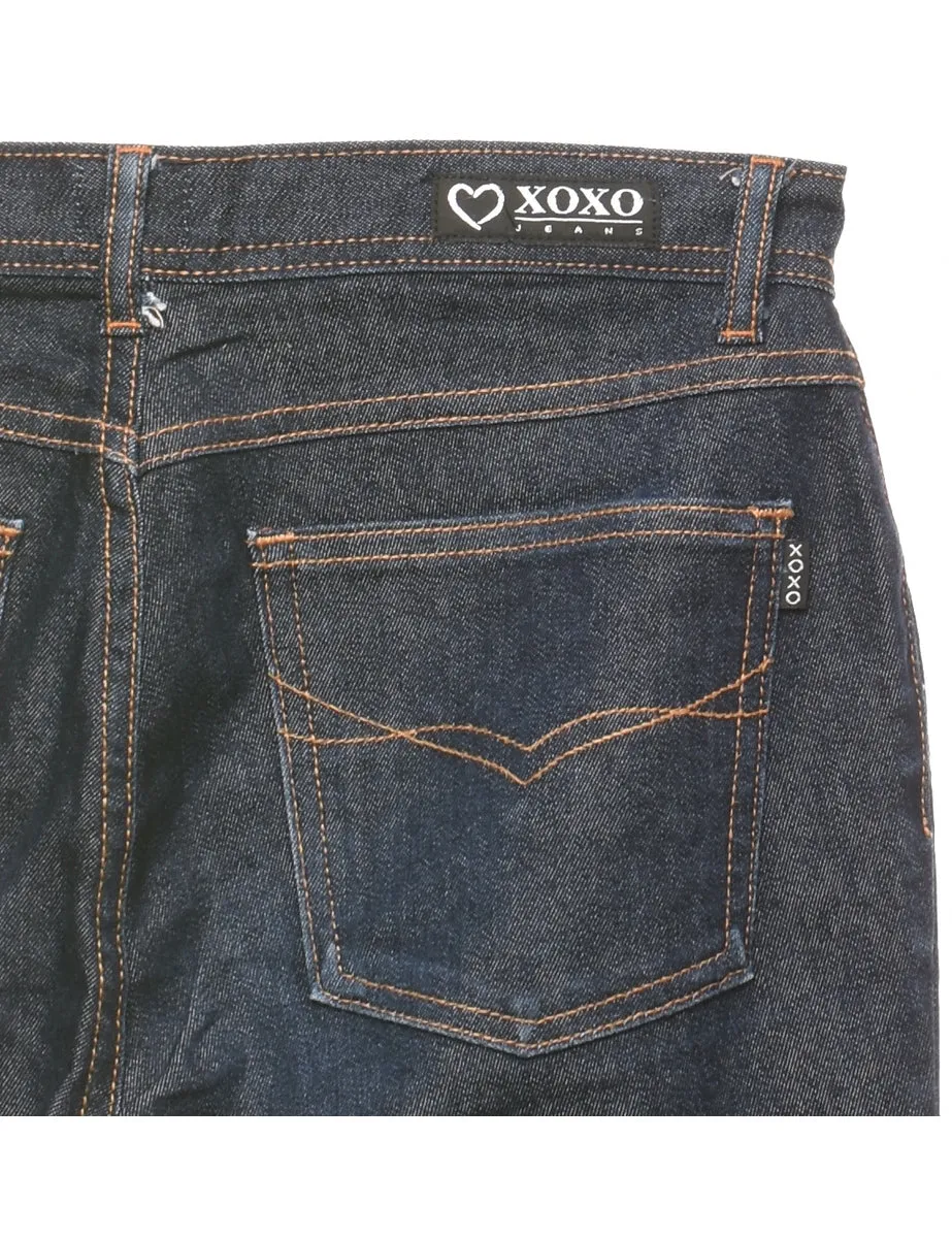 High Waist Dark Wash Flared Y2K Jeans - W31 L33