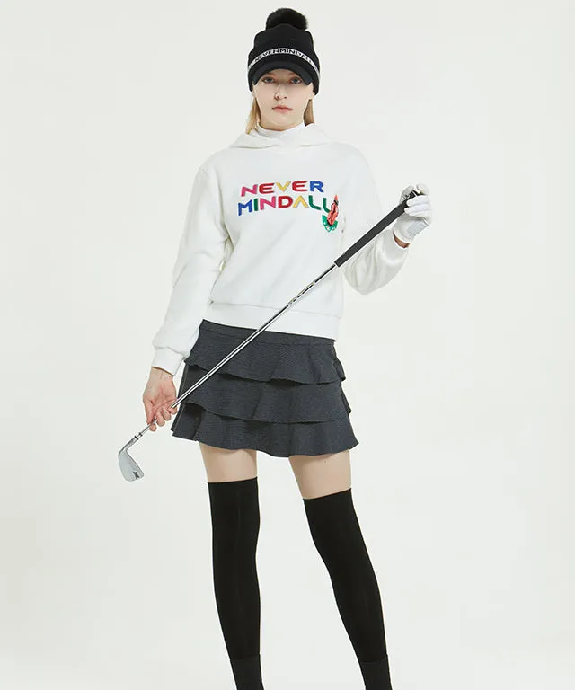 Hound Mini Check Frill Skirt Dark Grey