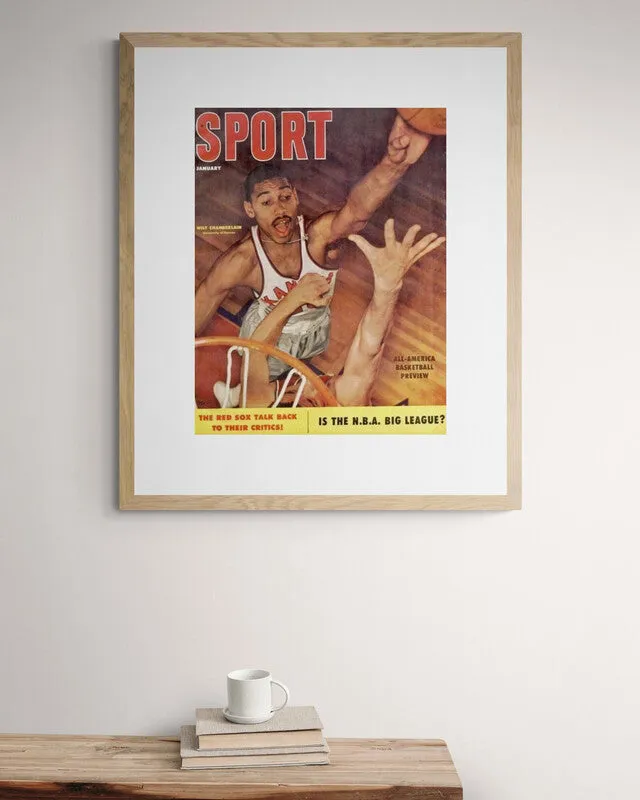 Vintage January 1957 Wilt Chamberlain University of Kansas Sports Magazine Cover