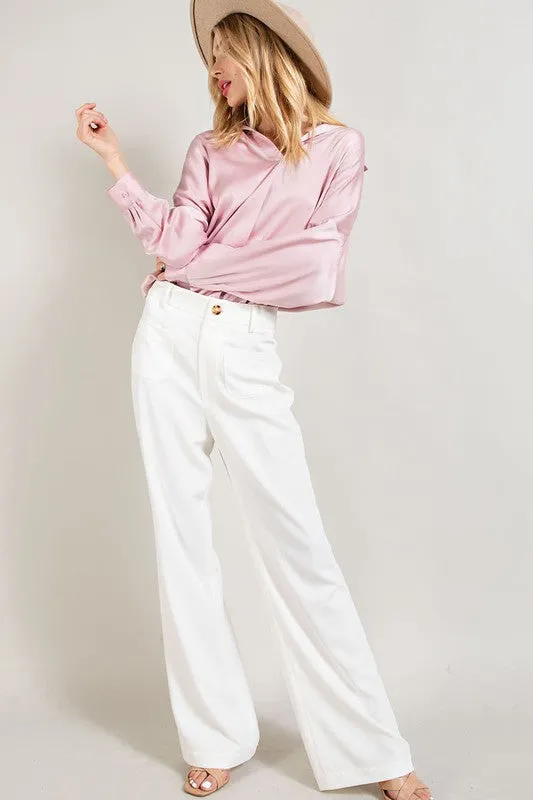 Off White Straight Leg Pants