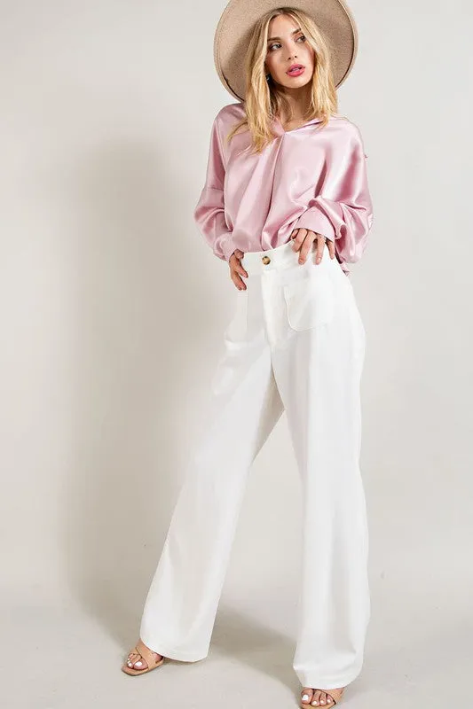 Off White Straight Leg Pants