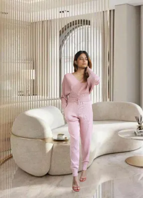 Pink Kim Knitted Top and Pants