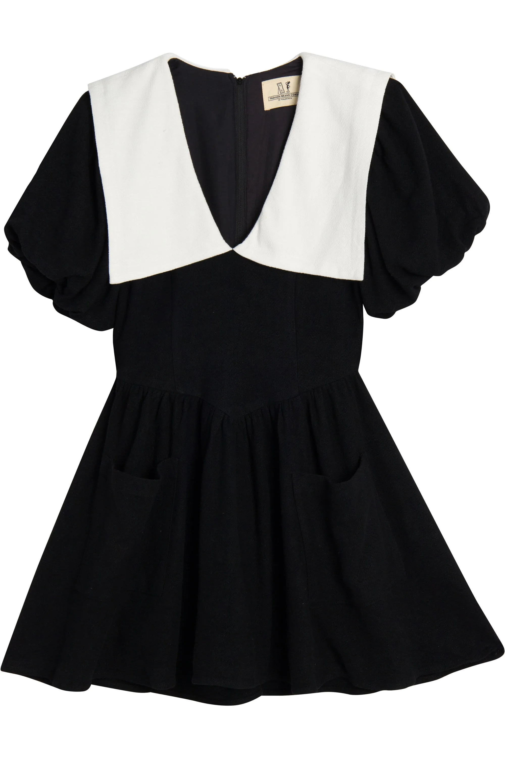 Puritan Linen Mini Dress Black