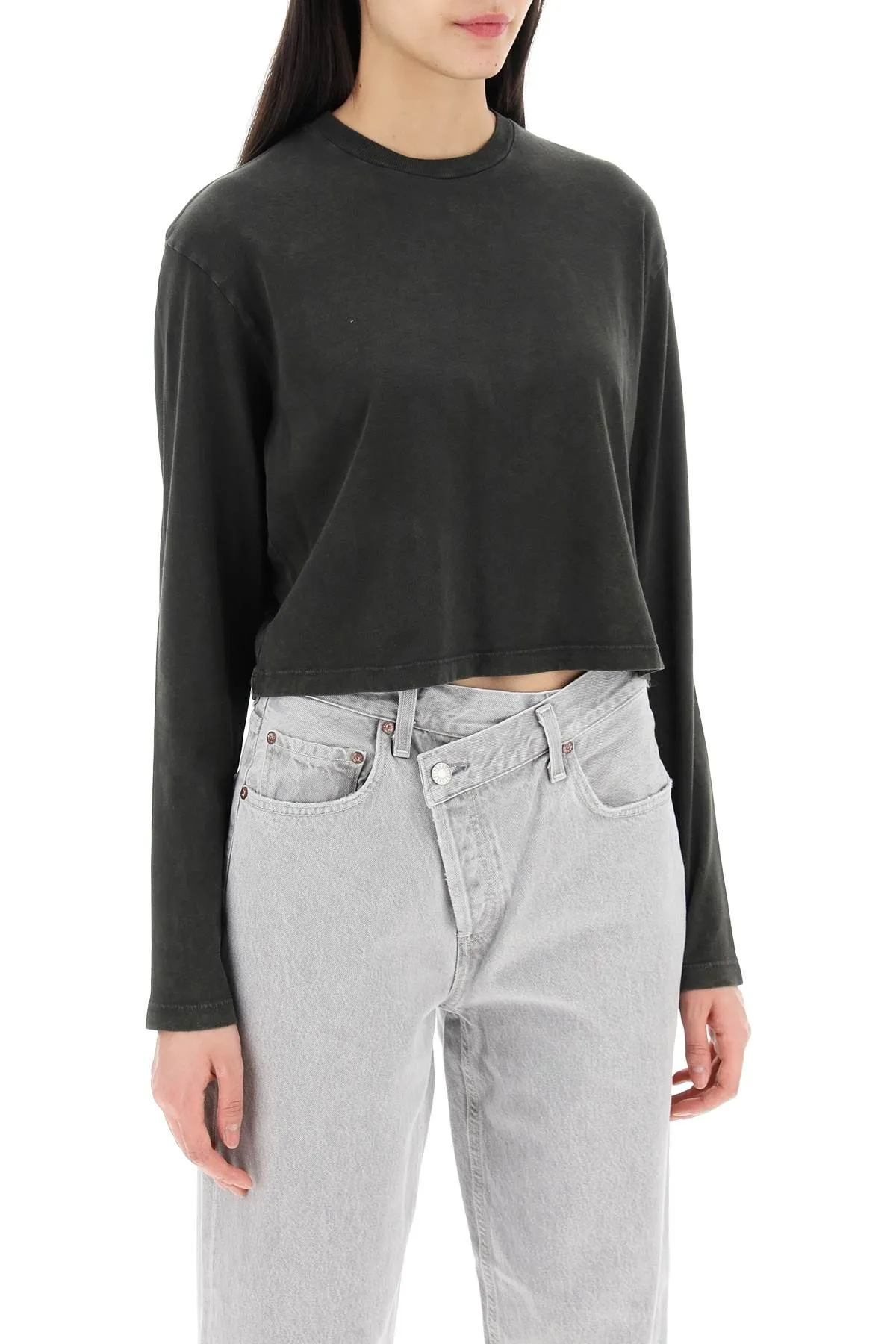 "cropped long-sleeved mason t A7209B 1507 FRACTURE