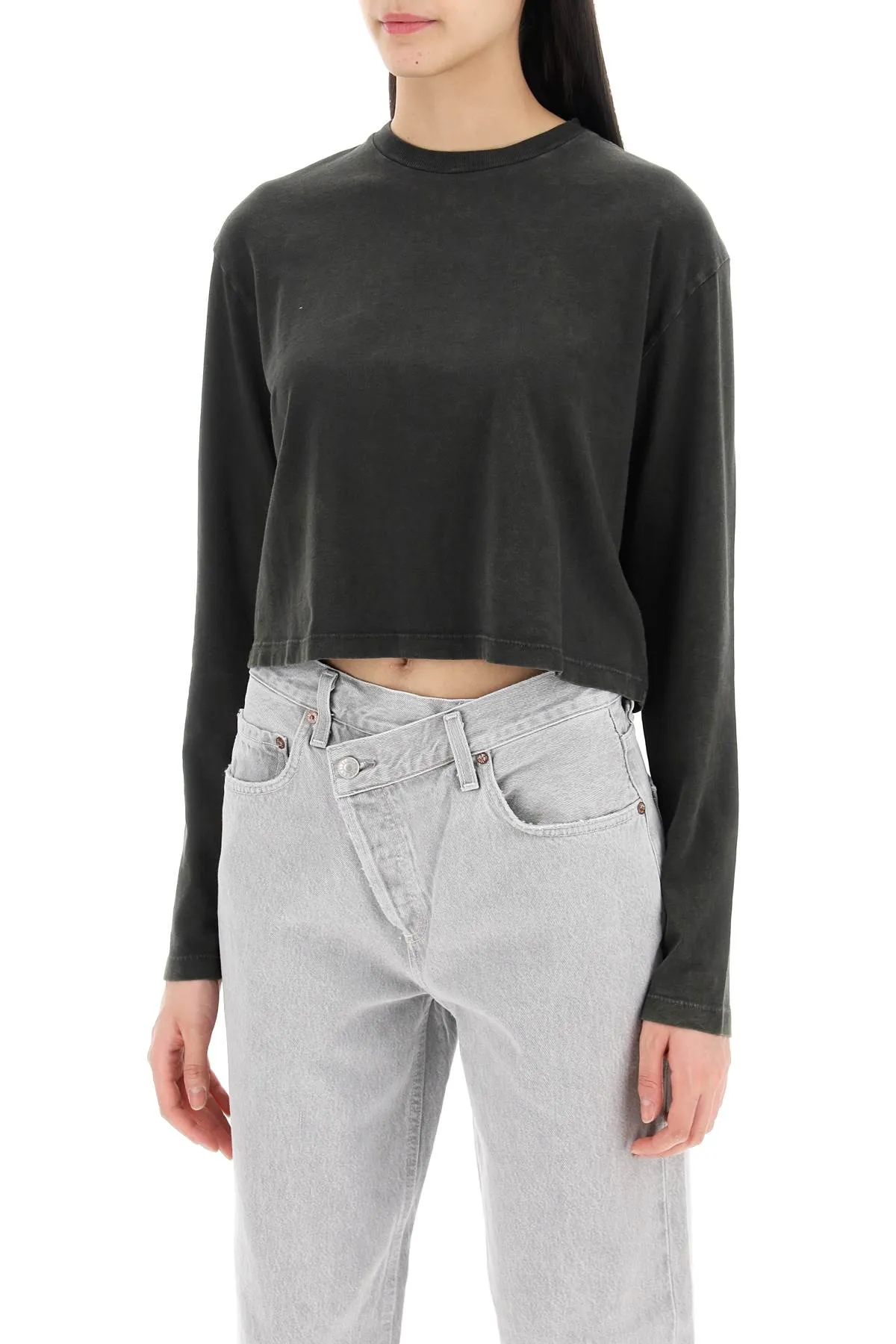"cropped long-sleeved mason t A7209B 1507 FRACTURE