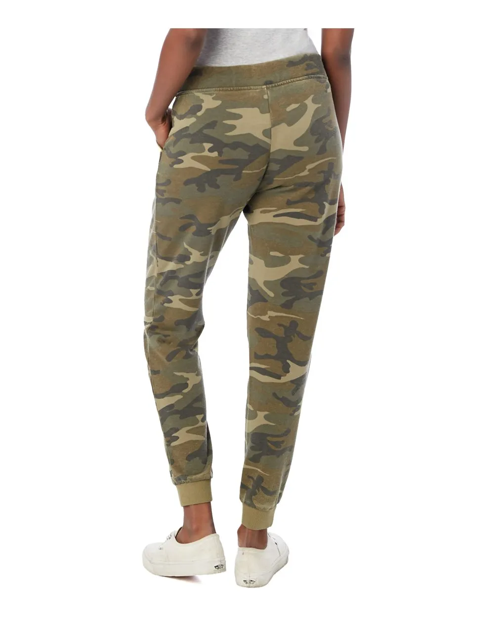 Small O H I O Circle Women's Long Weekend Burnout French Terry Sweatpants
